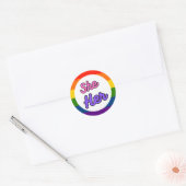 Elle Sa Fierté Stickers Rainbow Prounoun (Enveloppe)