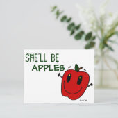ELLE SERA Carte postale POMMES (Debout devant)