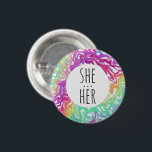 ELLE/SES Pronononounes Arc-en-ciel coloré torsades<br><div class="desc">Décorez votre tenue avec ce bouton d'art cool. Ça fait un grand cadeau ! Vous pouvez le customiser et ajouter du texte. Consultez ma boutique pour plus de couleurs et de motifs ! Faites-moi savoir si vous aimeriez quelque chose de personnalisé aussi.</div>