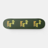 Elle/Ses Pronouns Skateboard Deck (Horz)