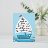 Elle s'est tenue dans la tempête, carte postale (Debout devant)