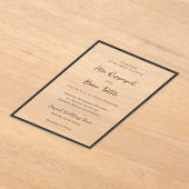 Elle Simple Modern Wedding Acryl Uitnodigingen (Laagn)