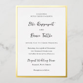 Elle Simple Modern Wedding Folie Uitnodiging (Voorkant)