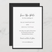 Elle Simple Modern Wedding Save The Date (Voorkant / Achterkant)