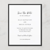 Elle Simple Modern Wedding Save the Date (Voorkant)