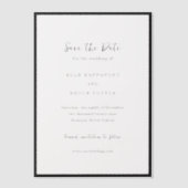 Elle Simple Modern Wedding Save the Date Vellum Uitnodigingen (Voorkant)