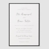 Elle Simple Modern Wedding Vellum Uitnodigingen (Voorkant)