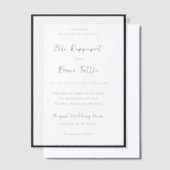 Elle Simple Modern Wedding Vellum Uitnodigingen (Offset)