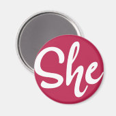 Elle White Design Magnet (Recto/Verso)