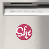 Elle White Design Magnet (In Situ (Lave-vaisselle))