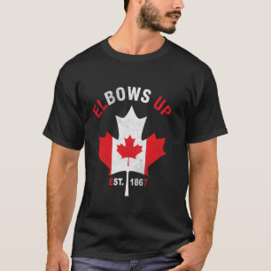 Ellebogen Omhoog Canada 1867 Esdoornblad Trotse Ca T-shirt