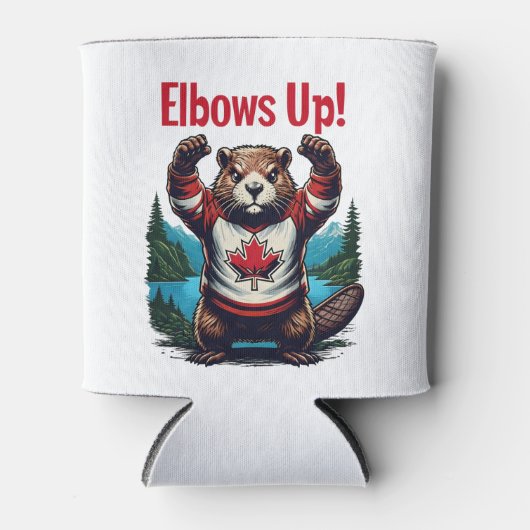 Ellebogen omhoog Canada Blikjeskoeler (Voorkant)