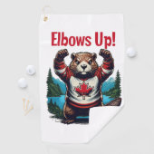 Ellebogen omhoog Canada Golfhanddoek (Insitu)