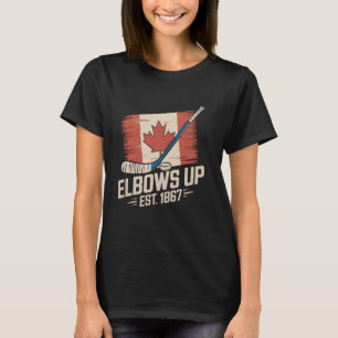 Ellebogen Omhoog Canada Opgericht 1867 Trots Canad T-shirt