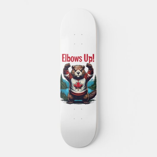 Ellebogen omhoog Canada Skateboard (Voorkant)