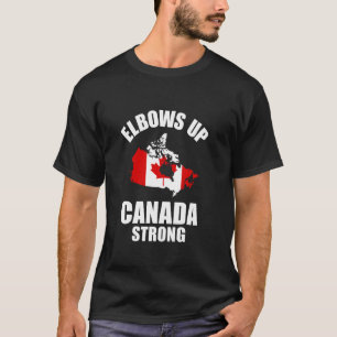 Ellebogen Omhoog Canada Sterke Canadese Mannen Vro T-shirt