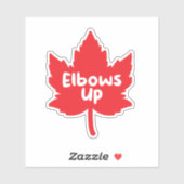 Ellebogen omhoog Canada Sticker (Vel)