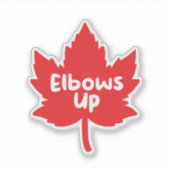 Ellebogen omhoog Canada Sticker (Voorkant)