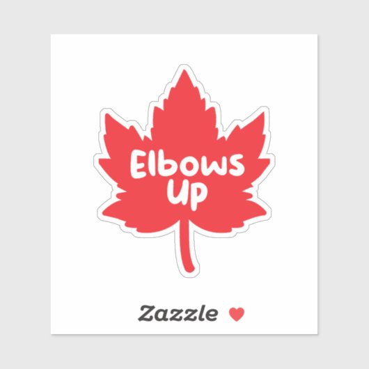 Ellebogen omhoog Canada Sticker (Vel)