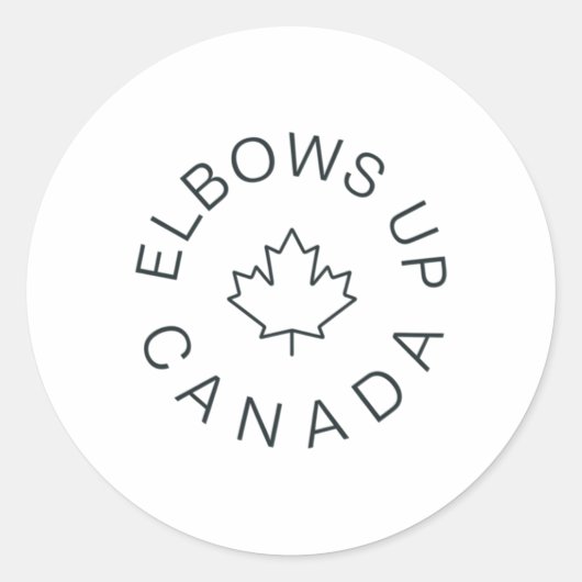 Ellebogen omhoog Canada Sticker 6 (Voorkant)