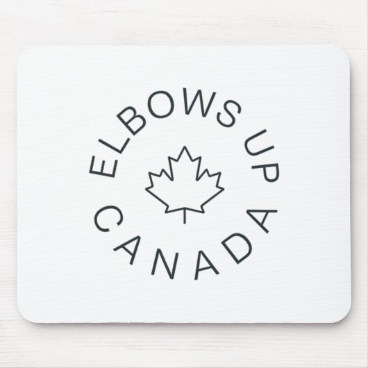 Ellebogen omhoog Canada Sticker 6 Muismat (Voorkant)
