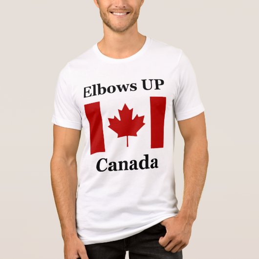 Ellebogen omhoog Canada! Tri-Blend Shirt (Voorkant)
