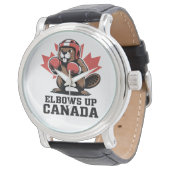 Ellebogen omhoog Canada trots Horloge (Gekanteld)
