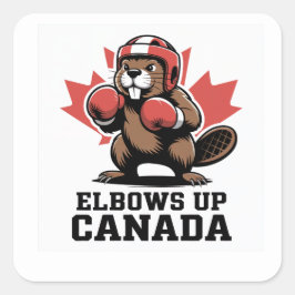 Ellebogen omhoog Canada trots Vierkante Sticker