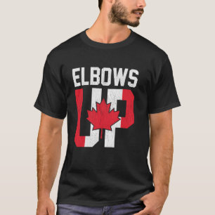 Ellebogen Omhoog – Canadees Vlag Statement Design T-shirt