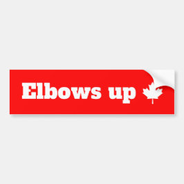 Ellebogen omhoog Canadese trots bumper sticker