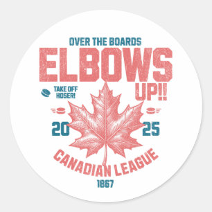 Ellebogen omhoog! Over de Boards Canadian League H Ronde Sticker