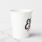 ellebogen omhoog papieren bekers (Rechts)