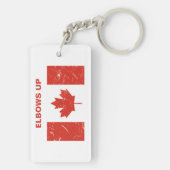 Ellebogen omhoog sleutelhanger (achterkant)