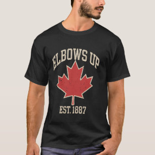 Ellebogen Omhoog Sterke Canada Opgericht 1867 Trot T-shirt
