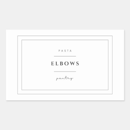 Ellebogen Pasta Etiket Sticker (Voorkant)