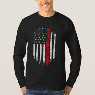 Elleboog arm chirurgie overlevende Amerikaanse vla T-shirt