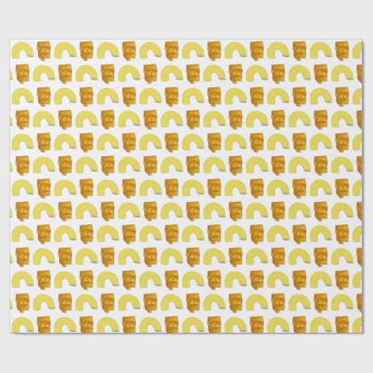 Elleboog Macaroni Cheddar Mac en Kaasvoeding Cadeaupapier (Vlak)