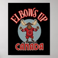 Elleboog Omhoog Canada Brutaal Eland Canada Hockey