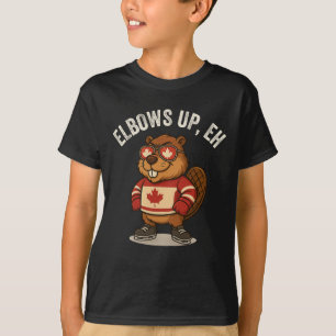 Elleboog omhoog Eh Beaver Maple Leaf T-shirt Grapp