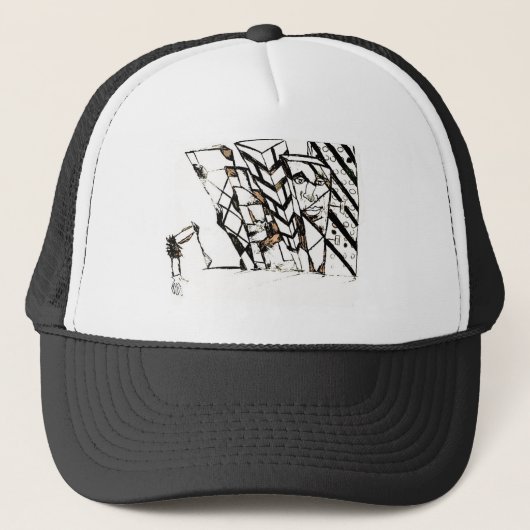 elleboogspin trucker pet (Voorkant)