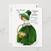 Ellen Clapsaddle's St. Patrick's Day Girl Briefkaart (Voorkant / Achterkant)