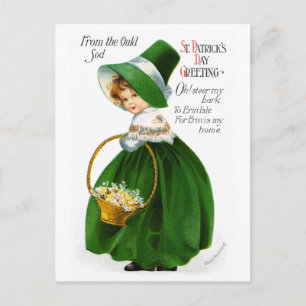 Ellen Clapsaddle's St. Patrick's Day Girl Briefkaart