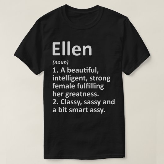 ELLEN Definition Personal Name Funny Kerstmis T-shirt (Design voorkant)
