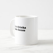 Ellen denkt dat ik kan dansen koffiemok (Voorkant links)