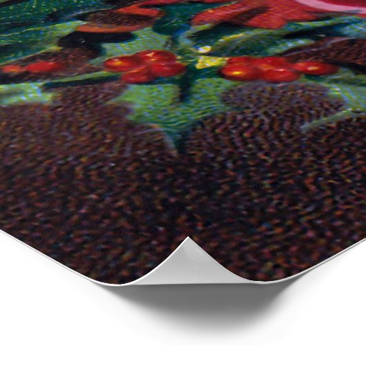 Ellen H. Clapsaddle: De Kerstman die door Venster  Poster (Hoek)