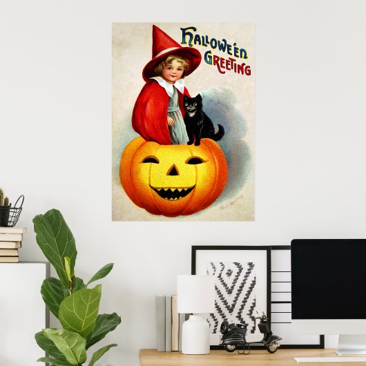 Ellen H. Clapsaddle: Getuige in Jack O'Lantern Poster (Thuiskantoor)