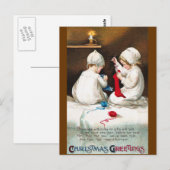 Ellen H. Clapsaddle: Girls Stitching Stockings Briefkaart (Voorkant / Achterkant)