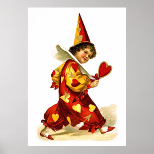 Ellen H. Clapsaddle: Harlequin met hart Poster