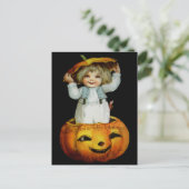 Ellen H. Clapsaddle: Jongen in Pumpkin Briefkaart (Staand voorkant)