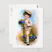 Ellen H. Clapsaddle: Kind met vergeet-me-niet Briefkaart (Voorkant / Achterkant)